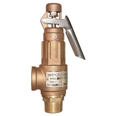 China General factory direct spring safety relief valve bronze brass copper with lever S10 S10L thread connect 1/2inch 1inch 2inch for sale