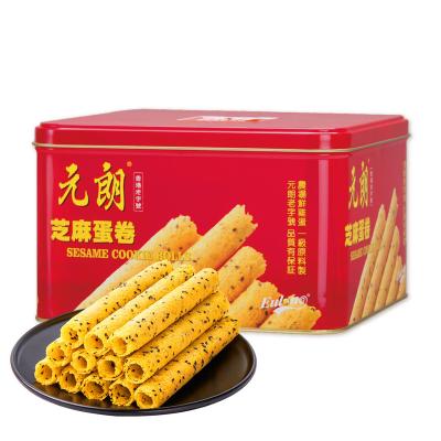 China Wholesale Specialty 454g Low-CARB Sesame Egg Fortune Cookies Crispy Rolls Cookies & Biscuits OEM Healthy Food for sale