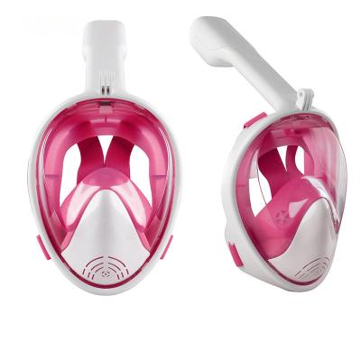 China 360 Degree Rotating Snorkle Kids Full Face Mask Silicone Mirror Suit Snorkeling Breathing Dive Dry Swimming Snorkeling Mask for sale