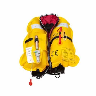 China Large Buoyancy 300D Universal Adult Universal Inflatable Nylon Fabric 150N Rescue Life Vest 150N Automatic Manual Life Vest High Grade for sale