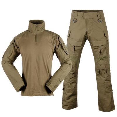 China Anti-Static Army Series Multicam Combat G3 Khaki Frog Suit+ Pants Military Army High Quality Suit With Elbow Knee Pads for sale