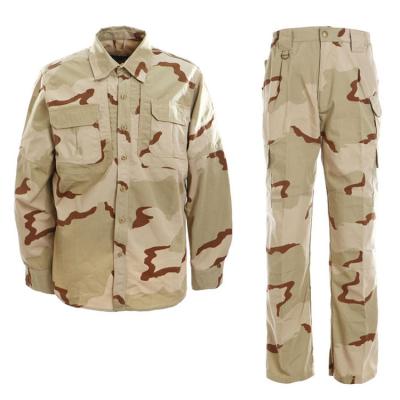 China Anti-static Military Clothing Desert Camouflage Army Tri Desert Tactical Uniform Camouflage Training for sale