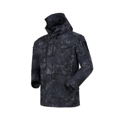 China Black Pythons Camo Security Logo Anorak Anti-Static Printed Jacket For Promotion for sale