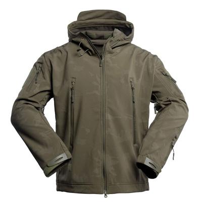 China Anti-Static Mens Green Softshell Jackets Wholesale Shark Skin Waterproof Outdoor #5 for sale