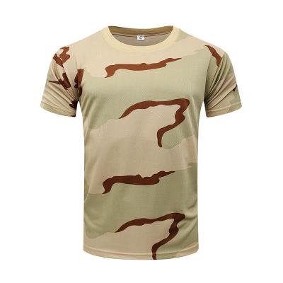 China Anti-Wrinkle Mens T-shirts Base Layer Camouflage Fitness Tights Camouflage Shorts Quick Dry Sleeve Tops Tees Compression Shirt Plus Desert Tri Camouflage for sale