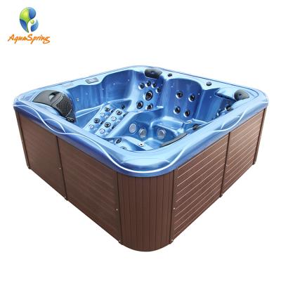 China Custom High Quality 5 Freestanding Acrylic Outdoor Portable Whirlpool Spa People Bathtub Hot Tubs for sale