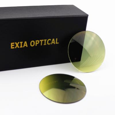 China Shade Sunglasses Green-Yellow Lens Gradient Glass MG4 EXIA Lenses 1.523 OPTICS for sale