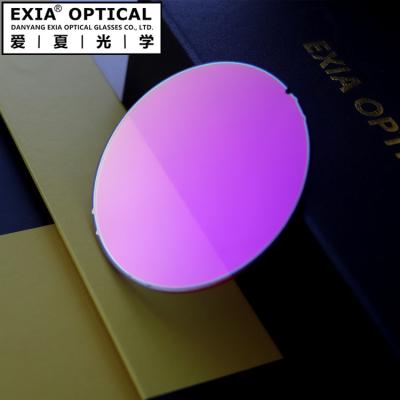 China Shade Sun Mirror Sunglasses Lenses Gradient Red With Instant Pink Coatings SHMC UV400 A99 EXIA OPTICS for sale