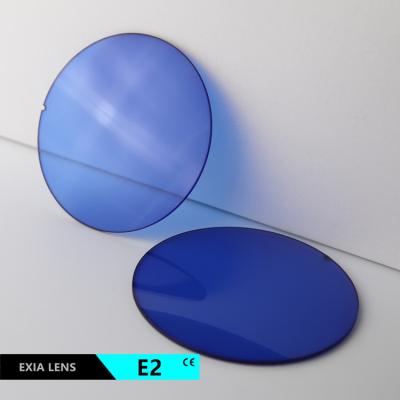 China Shade Sunglasses Plastic Blue Lens Color Lenses Base Curve 2 EXIA OPTICAL E2 Series for sale