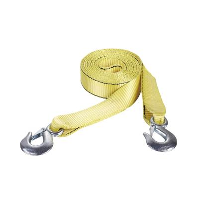 China Heavy Duty Car Retractable Emergency Towing Rope Truck Towing Strap Rope Two Hook Strap With Forged Hooks For Boat 50mm*4M for sale