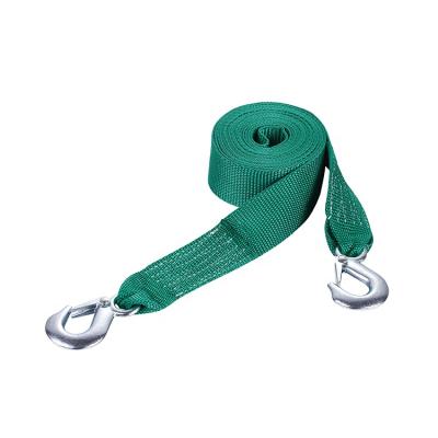 China Elastic Auto Tow Ropes Polyester No Stretch Car Towing Strap Two Hook Strap Emergency Towing Rope For Heavy Equipment 50mm*4M for sale