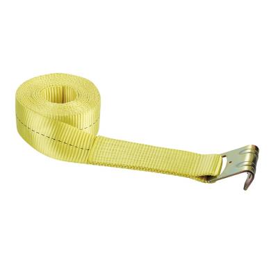 China WLL5000 Lb Polyester 3 Inch Cargo Lashing Winch Straps With Flat Hook for sale