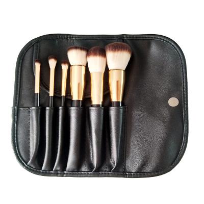 China Angular Blush Professional Cosmetic Tools 6pcs Customized Private Label Travel Makeup Makes Up Brush Set for sale