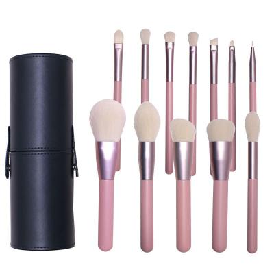 China Angular Blush Premium Soft Synthetic YRSOOPRISA 12pcs Makeup Brush Set Custom Powder Eye Face Cosmetic Brushes for sale