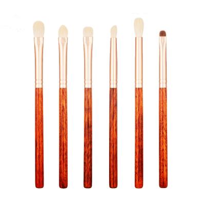 China Wholesale 6 Pieces Professional Goat Hair Eyeshadow Travel Makeup Eye Brushes Smudge Brush Factory for sale