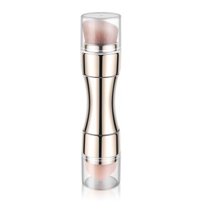 China Angular Blush Custom Logo Soft 4 in 1 Retractable Multifunctional Natural Makeup Kabuki Hair Cosmetic Lipstick Brushes for sale