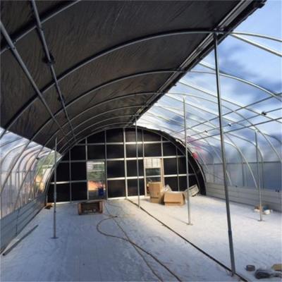 China Automated Light Deprivation Black Plastic Sheet Covered Wholesale Black Light Deprivation Greenhouse Single Span Agriculture Greenhouses for sale