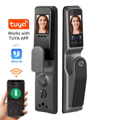 China Management 100 Home Access Control with NFC Face Recognition Camera Smart Door Lock for sale