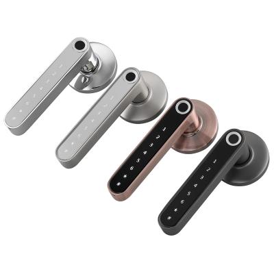 China Zinc Alloy Indoor Smart Password Smart Door Lock Electronic Lock Handle Locks Fingerprint for sale