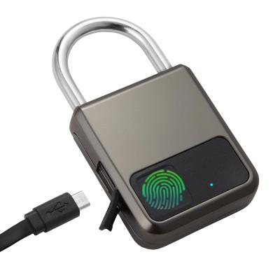 China Intelligent Lock Smart Digital Alarm Fingerprint Protection Lock , Biometric Fingerprint Smart Padlock for sale