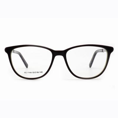 China Fashionable Custom Logo Fashion Design Italy Acetate Optical Frame High Quality Eye Glasses for sale