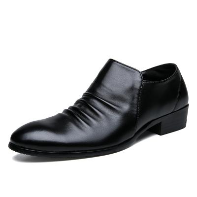 China High-End Genuine Used Leather Shoes Men Dress Shoes Black Classic Stylish Man Shoe Durable Stylish Shoes Men for sale