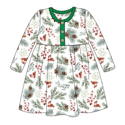 China Girls Christmas Clothing Long Sleeve Baby Girl A Dress Infant Winter Clothes New Year for sale