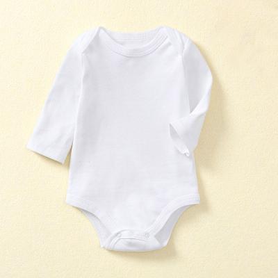 China Unisex onesie bodysuit with bib 100% cotton organic jumpsuit knitted baby romper for spring for sale