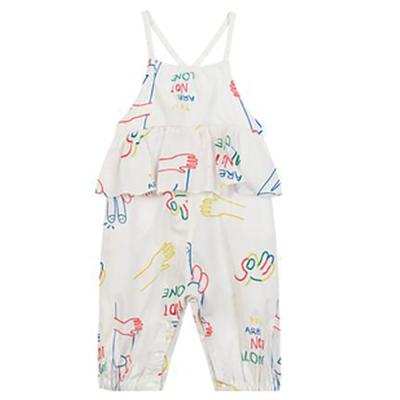 China 2023 Summer wholesale boutique baby clothes cute bodysuit ruffle body baby girl romper for sale