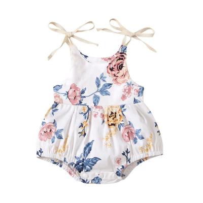 China In Stock Summer High Quality Cute Soft Toddler Clothes Baby Girl Sleeveless Cotton Summer Kids Romper for sale