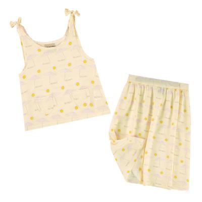 China Summer Boutique Infant Lovely Printed Vest and Dress Baby Girls Clothing Sets Newborn Dress Set for sale