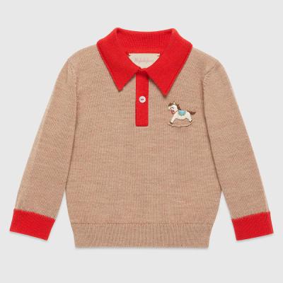 China Boutique Baby Clothing Half Cardigan Autumn Girls Boys Warm Sweater 100% Cotton Fabric Knitted Kids Sweater Coat Standard for sale