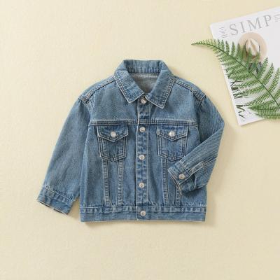 China OEM unisex children's denim jacket lamb wool sherpa denim jacket jackets for baby toddler and kids for sale