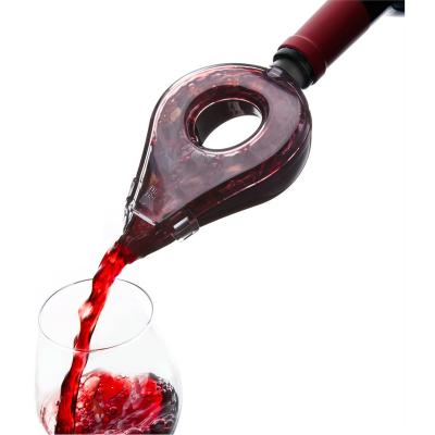 China Viable Pourer Wine Decanter Acrylic Quick Wine Aerator Spout Pour Mini Travel Wine Filter for sale