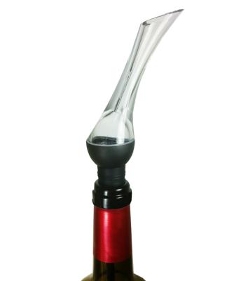 China Sustainable Wine Aerating Pourer Acrylic Wine Spout Aerator Dispenser Wine Decanter With Gift Box for sale