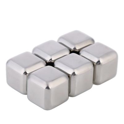 China Reusable Metal Cooling Whiskey Rocks Ice Cube Cooling Stones Stainless Steel Ice Cubes N/M for sale