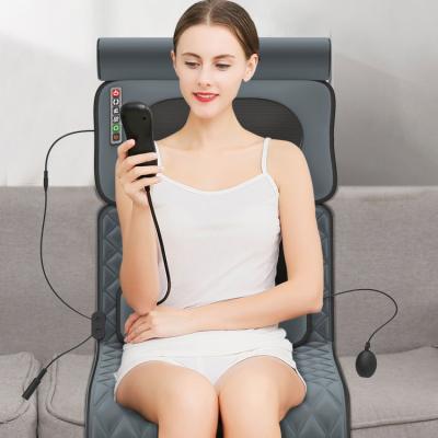 China Foldable Portable Electric Massage Mattress Full Storage Vibration Heated Back Massage Seat Baby Massage Mat With Heating for sale