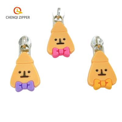 China Other High Quality Custom Nylon Zipper Slider Rubber Zipper Puller For Kids Bag for sale