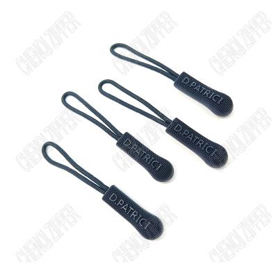 China Other Custom Logo Zipper Slider Rubber Puller Rope Garment Accessories for sale