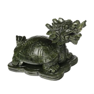 China China Naterual Jade Carving Dragon Turtle Statue September Superb Ready To Ship Home Decoration for sale