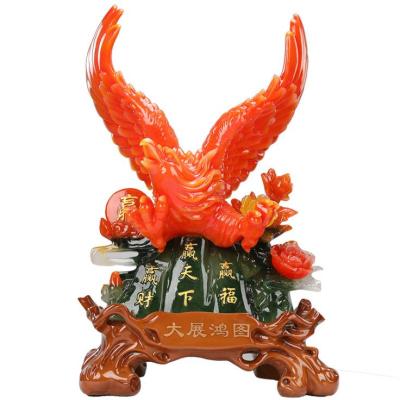 China China Resin Crafts Home Decor Flying Eagle Animal Desktop Statue for sale