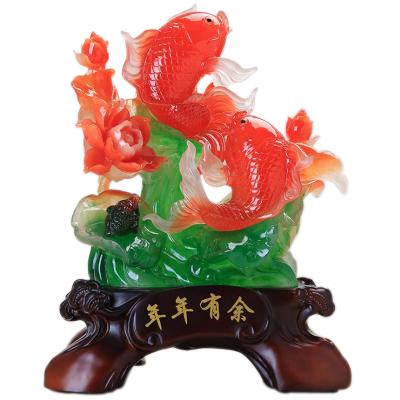 China China Feng Shui Fishes - Statue Resin Hand Crafted And Decorated Crafts for sale