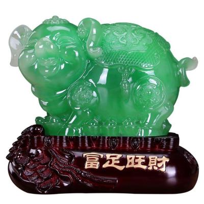 China Chivalrous China Zodiac Resin Pig Chinese Fengshui Statue for sale