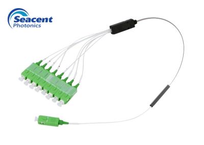 China Environmental Protection Ceramic Connector 1x8 Fiber Optic PLC Splitter for sale