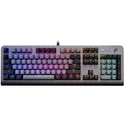 China Dearmo F2 Mechanical Keyboard Aluminum Alloy RGB Backlit Gaming QWERTY Cable Waterproof Dustproof Keyboard for sale