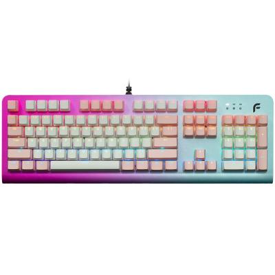 China Dearmo F31 RGB Backlit Keyboard Aluminum Alloy QWERTY Mechanical Gaming Keyboard for sale