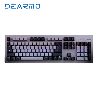 China Dearmo F1 OEM Mechanical Keyboard RGB Backlit Anti-ghosting RGB Backlit Gaming Cable Waterproof Dustproof Keyboard for sale