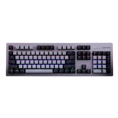 China Professional Alloy Dearmo F1 RGB Aluminum Supply Led Lamp Switch Backlit Gray Gaming Mechanical Keyboard LK for sale