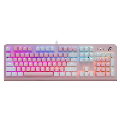 China Discount Price Aluminum Alloy Dearmo F2 Waterproof Backlit Mechanical Gaming Keyboard for sale