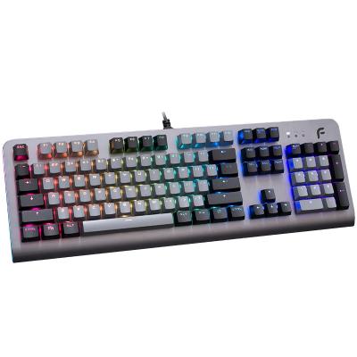 China Aluminum Alloy Dearmo F2 Factory Outlet RGB Light PC Gaming Mechanical Keyboard For Gaming for sale